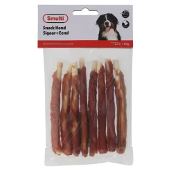 Smulti Hondensnacks>Hondensnack sigaar+eend 12cm 100G