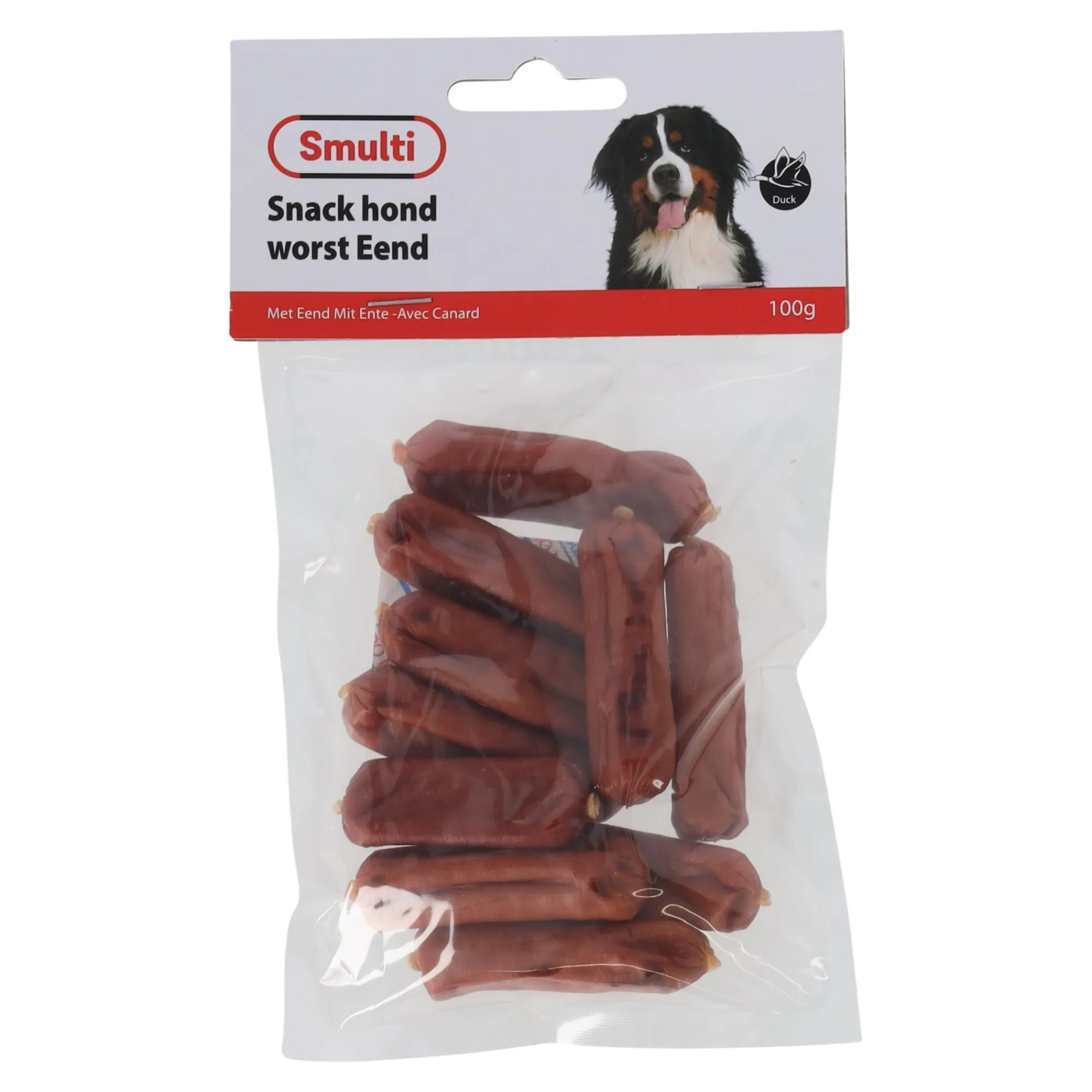 Smulti Hondensnacks>Hondensnack worst eend 100gr