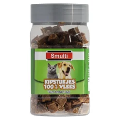 Smulti Hondensnacks>Hondensnack/kat kip stukjes 100G