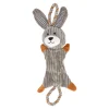 Friendly Pet Hondenspeelgoed>Hondenspeelgoed Gommy konijn + trektouw grijs 48cm