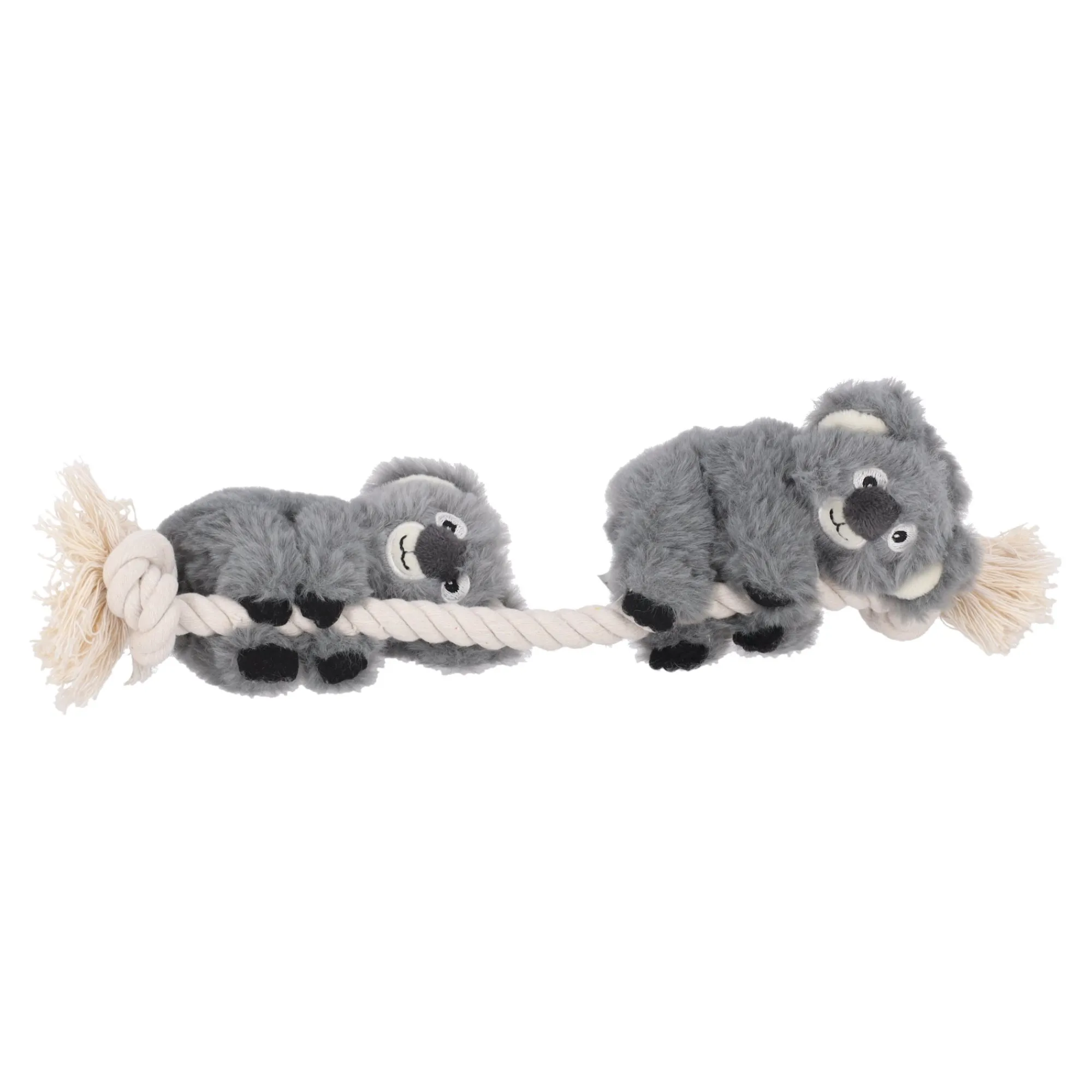Friendly Pet Hondenspeelgoed>Hondenspeelgoed Hangta koala + touw grijs S 40cm