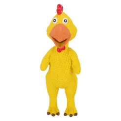 Friendly Pet Hondenspeelgoed>Hondenspeelgoed latex kip 26cm geel