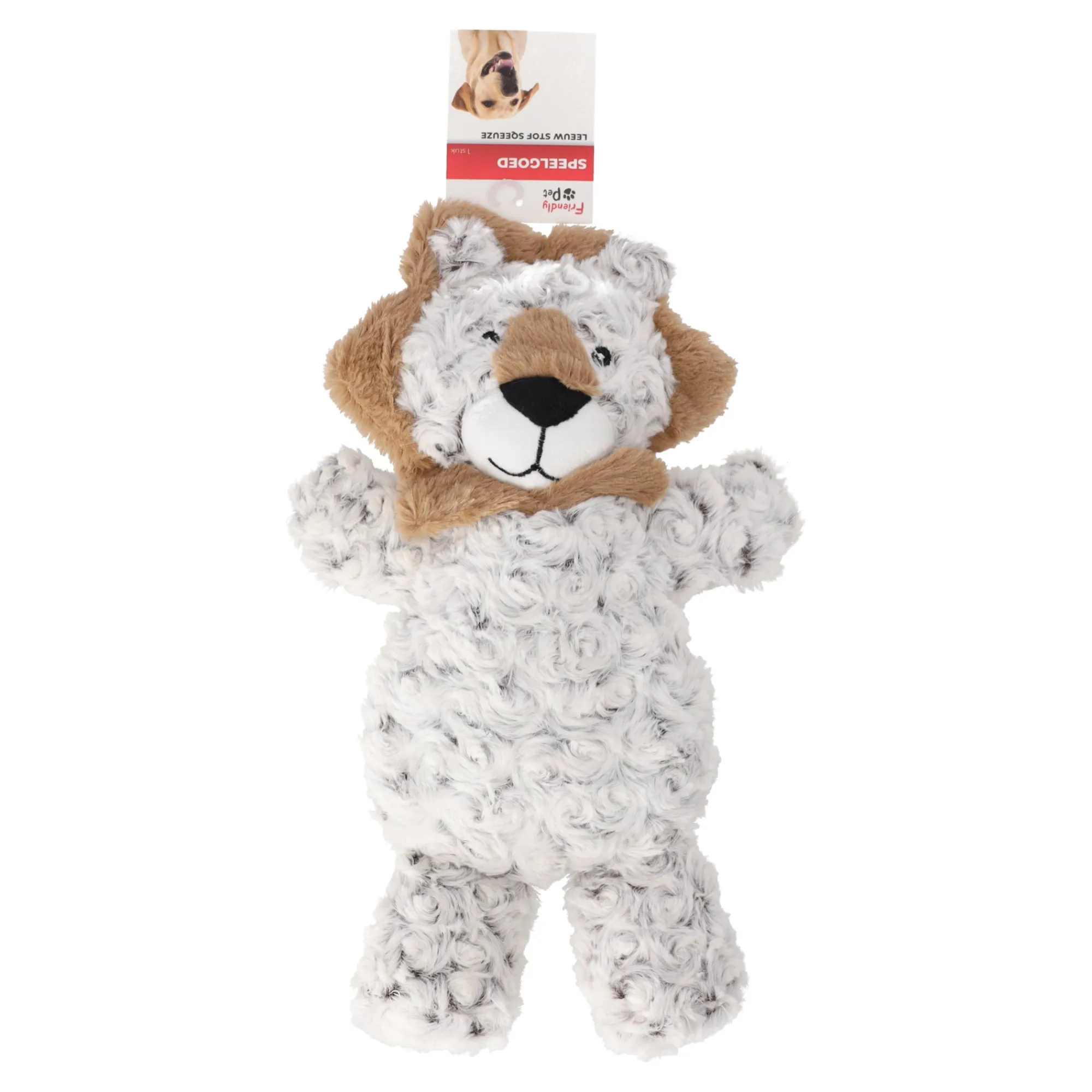 Friendly Pet Hondenspeelgoed>Hondenspeelgoed stof leeuw sqeeuze