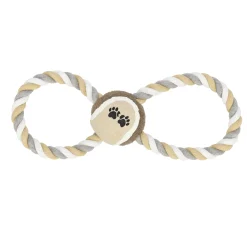 Friendly Pet Hondenspeelgoed>Hondenspeelgoed touw met 2 lus en bal