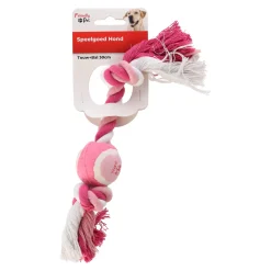 Friendly Pet Hondenspeelgoed>Hondenspeelgoed touw+bal 30cm