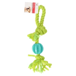 Friendly Pet Hondenspeelgoed>Hondenspeelgoed touw+bal TPR blauw