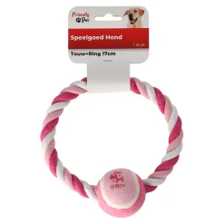 Friendly Pet Hondenspeelgoed>Hondenspeelgoed touw+ring 17cm