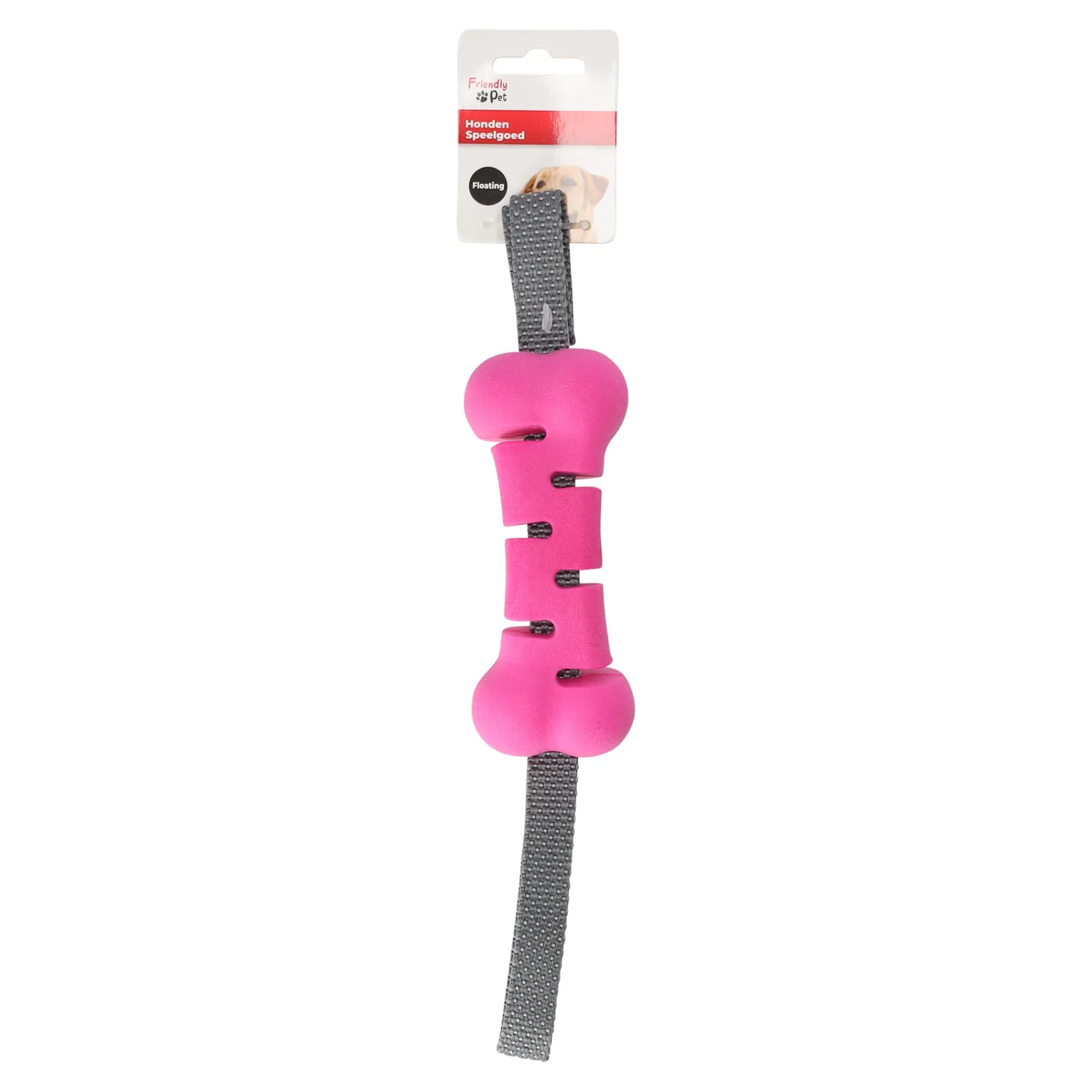 Friendly Pet Hondenspeelgoed>Hondenspeelgoed Xila foam bot fuchsia 37,5x6x4,5cm