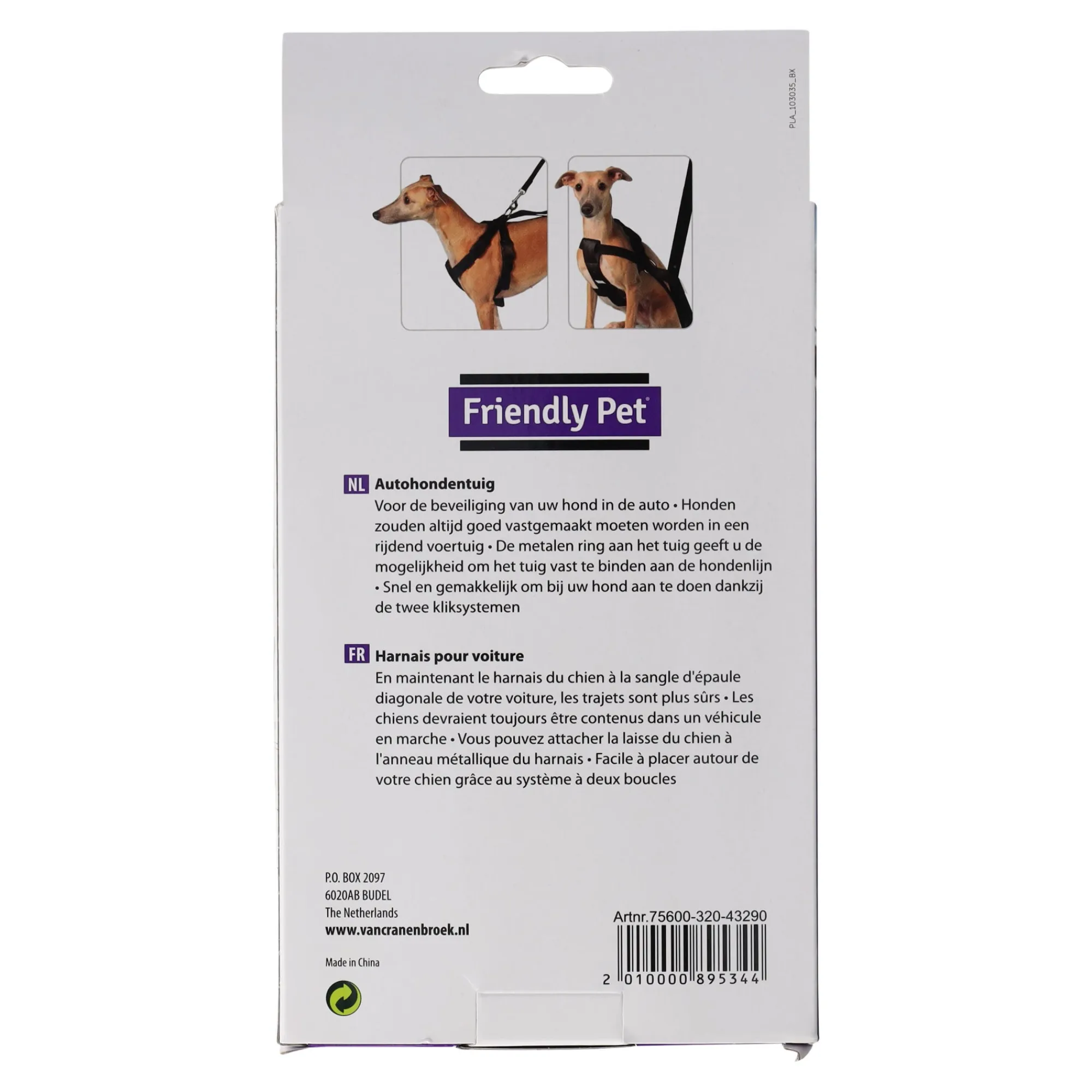 Friendly Pet Hondentuig>Hondentuig auto S