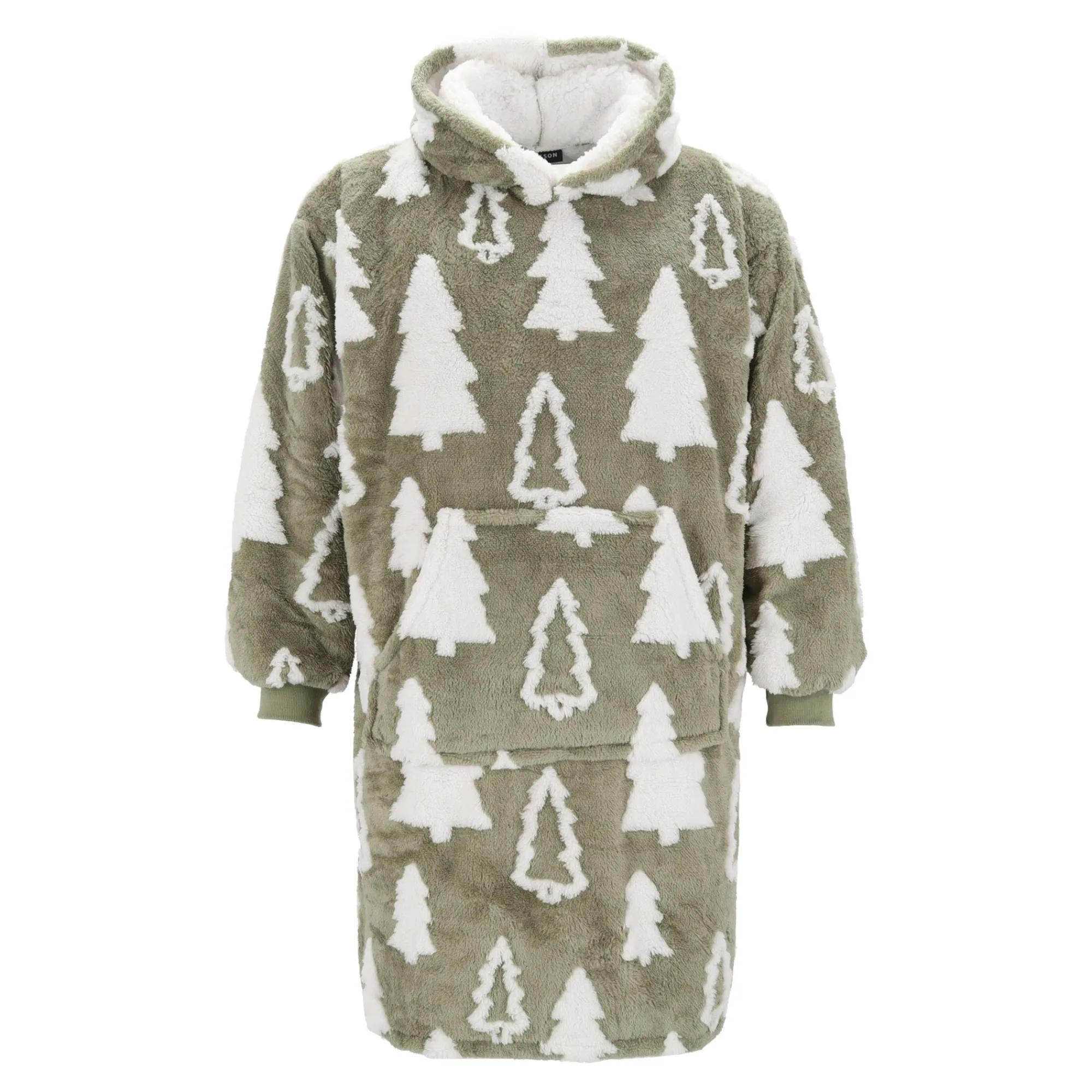 O'malley Kerstkleding>Hoodie trees groen