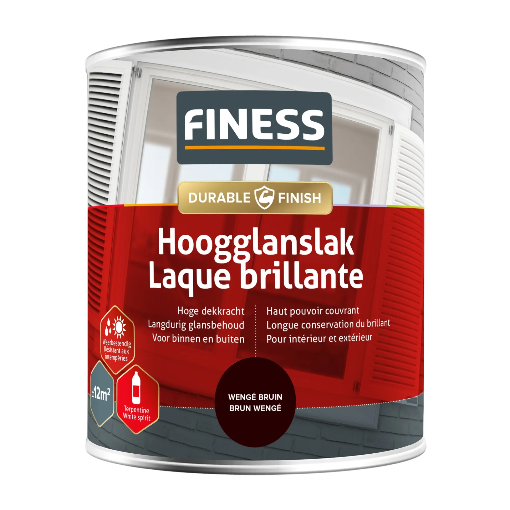 Finess Lakken>Hoogglans wengé bruin 1449 750ml