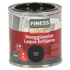 Finess Lakken>Hoogglans zwart 1428 250ml