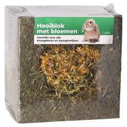 Friendly Pet Knaagdieren Snacks>Hooiblok + bloemen 450gr