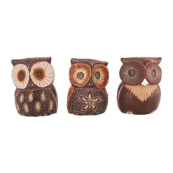 Natural Collections Woondecoratie>Houten uil 9 x 12 cm