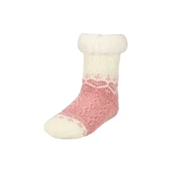 Kerstkleding>Huissok hartjes roze 35-38