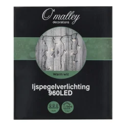 O'malley Kerstverlichting>Ijspegelverlichting 960 LED warm wit