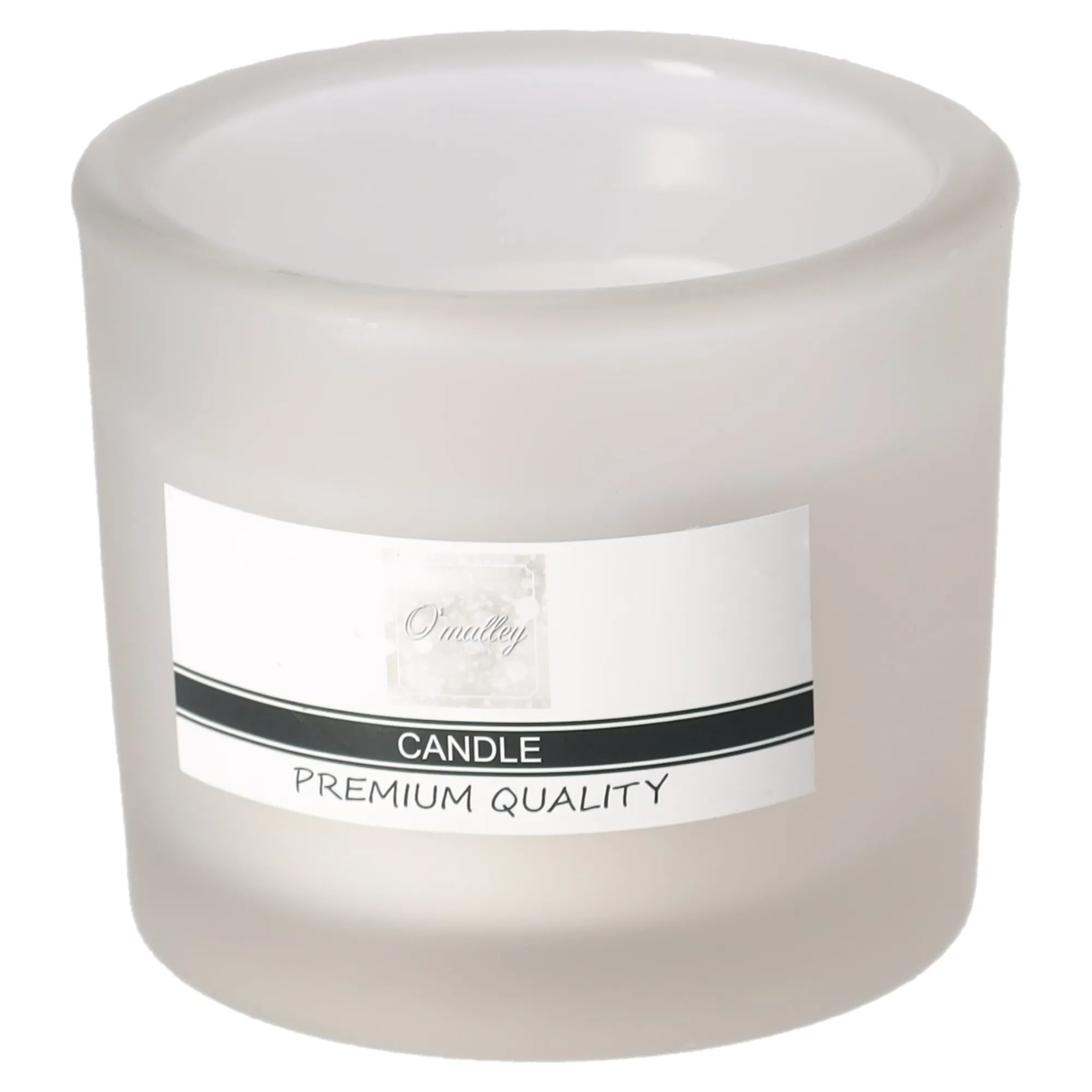 O'malley Kaarsen>Kaars glas 9 x 8 cm wit