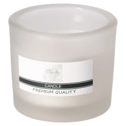 O'malley Kaarsen>Kaars glas 12 x 8 cm wit