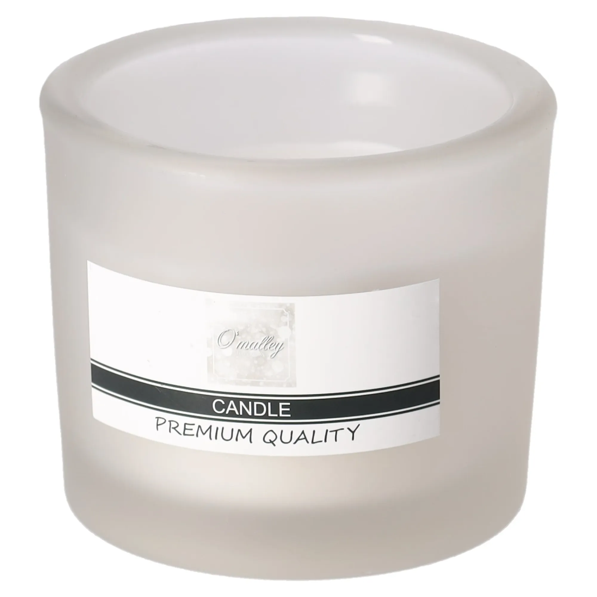 O'malley Kaarsen>Kaars glas 12 x 8 cm wit