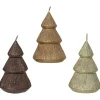 Kaemingk Kerstdecoratie>Kaars kerstboom glitter goud 12 cm