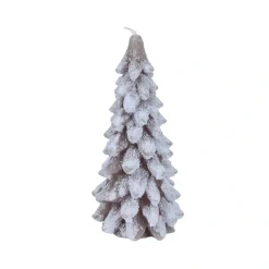 Decoris Kerstdecoratie>Kaars kerstboom licht bruin 16,5 cm