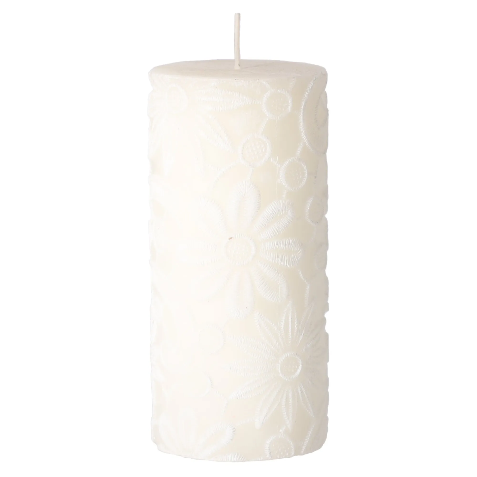 O'malley Kaarsen>Kaars lace 7 x 10 cm wit wit