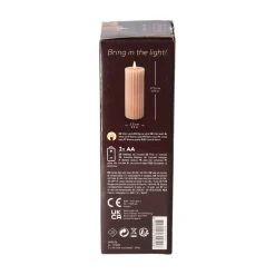 Lumineo Kaarsen>Kaars LED 17 cm donker roze