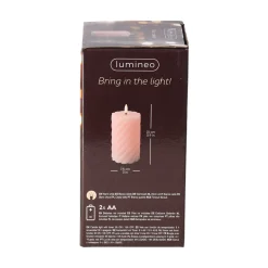 Lumineo Kaarsen>Kaars LED 15 cm licht roze