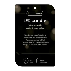 Lumineo Kerstdecoratie>Kaars led kerstboom groen 13 cm