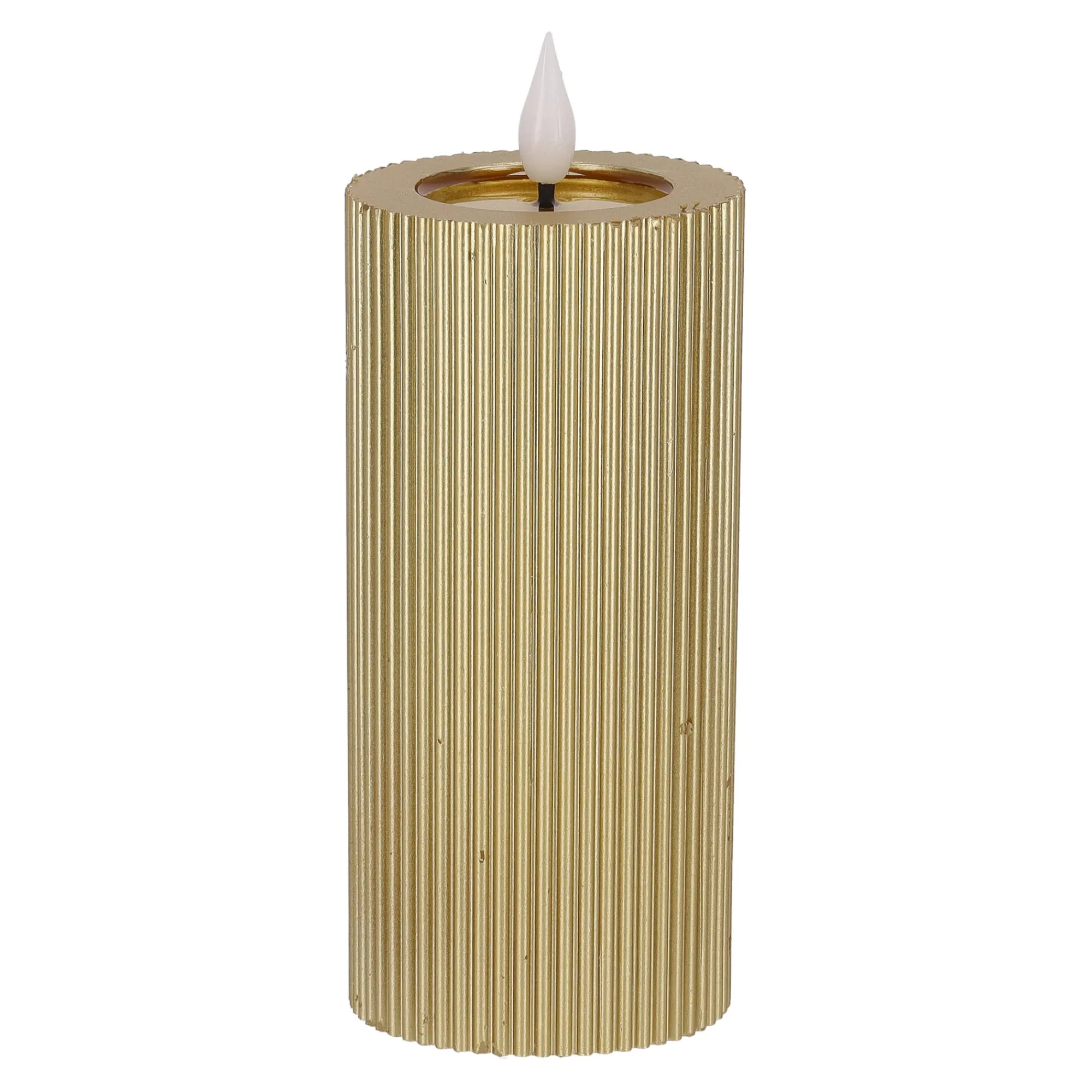 O'malley Kaarsen>Kaars rib melt LED 7 x 15 cm goud