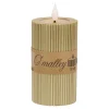 O'malley Kaarsen>Kaars rib melt LED 7 x 12 cm goud