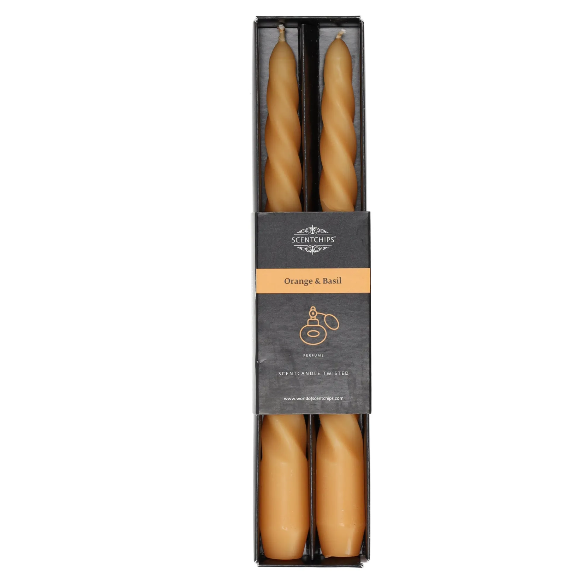 Scentchips Kaarsen>Kaars twist Orange & Basil 2 stuks