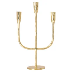 O'malley Kaarsen>Kaarshouder diner 3arm goud 39 cm