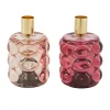 Natural Collections Woondecoratie>Kaarshouder glas roze 8 x 12 cm 2 assorti