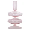 O'malley Kaarsen>Kaarshouder glas roze 8 x 16 cm