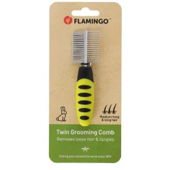 Flamingo Knaagdierverzorging>Kam dubbel handvat knaagdier