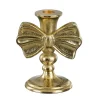Mica Decorations Kerstdecoratie>Kandelaar strik goud 13 cm