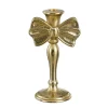 Mica Decorations Kerstdecoratie>Kandelaar strik goud 20 cm
