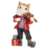 Kerstdecoratie>Kat met viool 45 cm