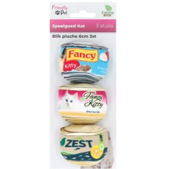 Friendly Pet Kattenspeeltjes>Kattanspeeltje blik pluche 6 cm 3st.