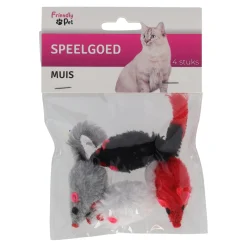 Friendly Pet Kattenspeeltjes>Kattenspeeltje muis 4st FP