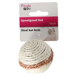 Friendly Pet Kattenspeeltjes>Kattenspeeltje sisal bal 6cm FP