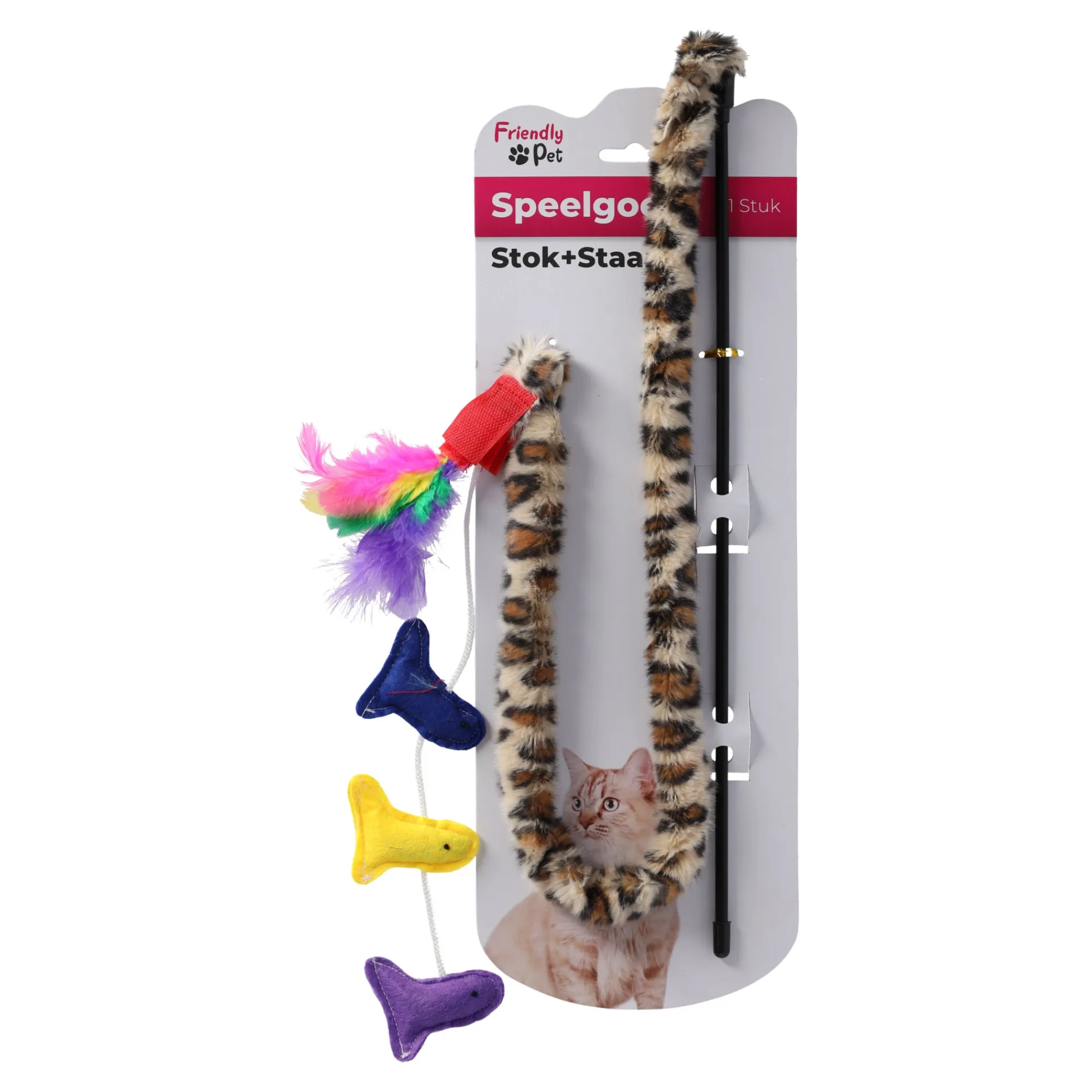 Friendly Pet Kattenspeeltjes>Kattenspeeltje stok + staart