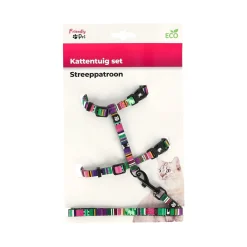 Friendly Pet Kattenverzorging>Kattentuig set jazz stripe eco FP