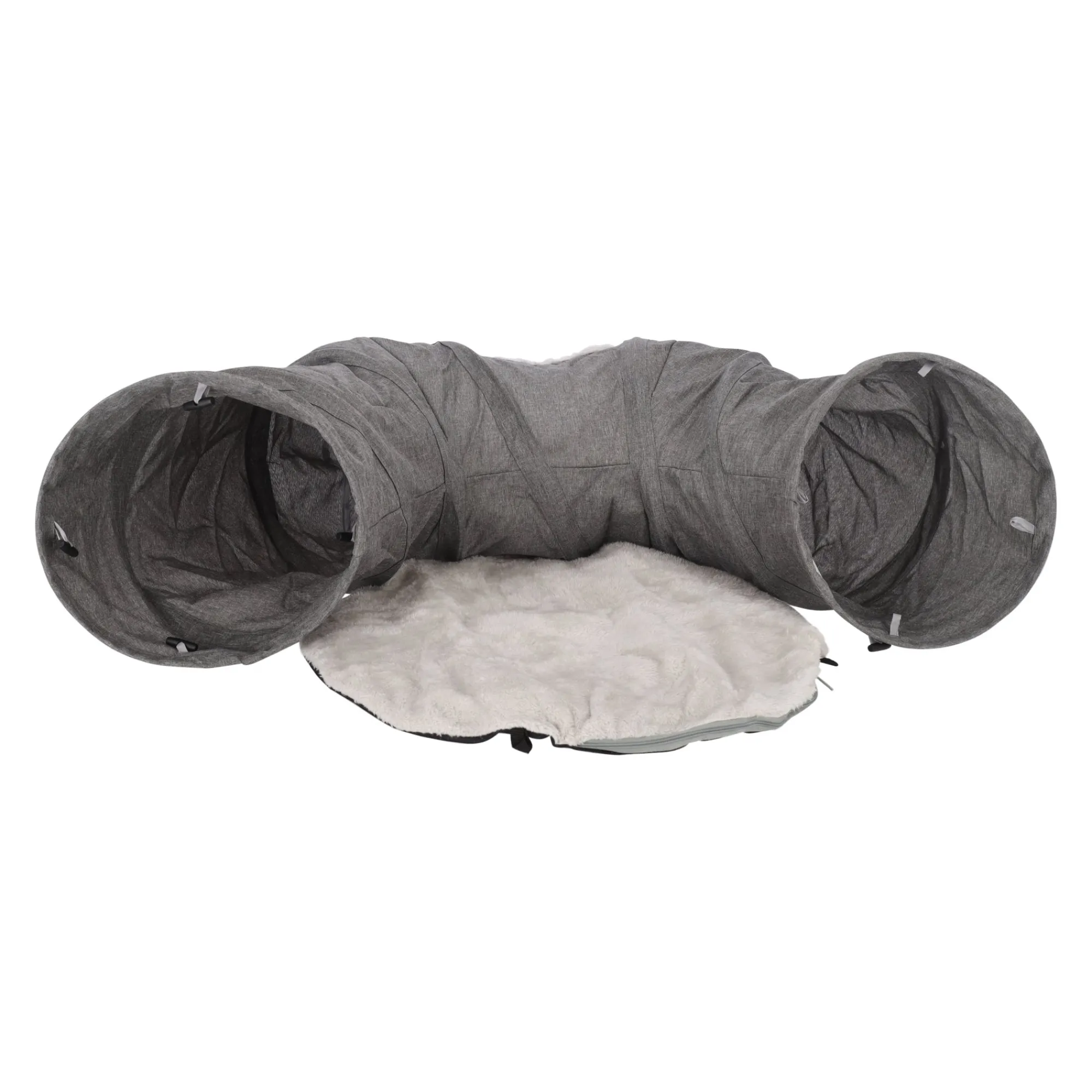 Friendly Pet Kattenspeeltjes>Kattentunnel + kussen Gotar grijs 95cm FP