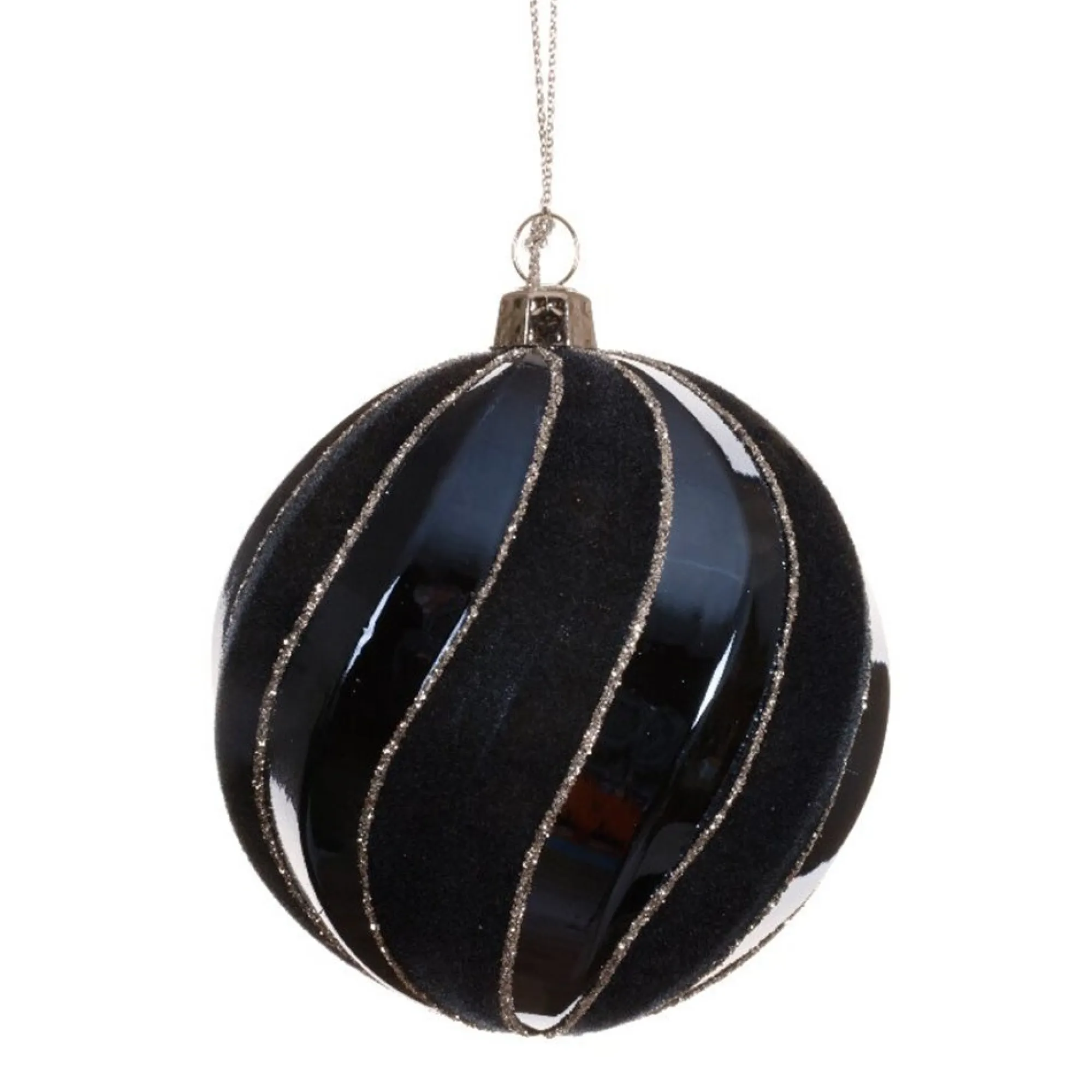 Kerstballen>Kerstbal 8 cm donkerblauw