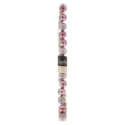 O'malley Kerstballen>Kerstbal 3 cm mix tube 14st. vintage pink