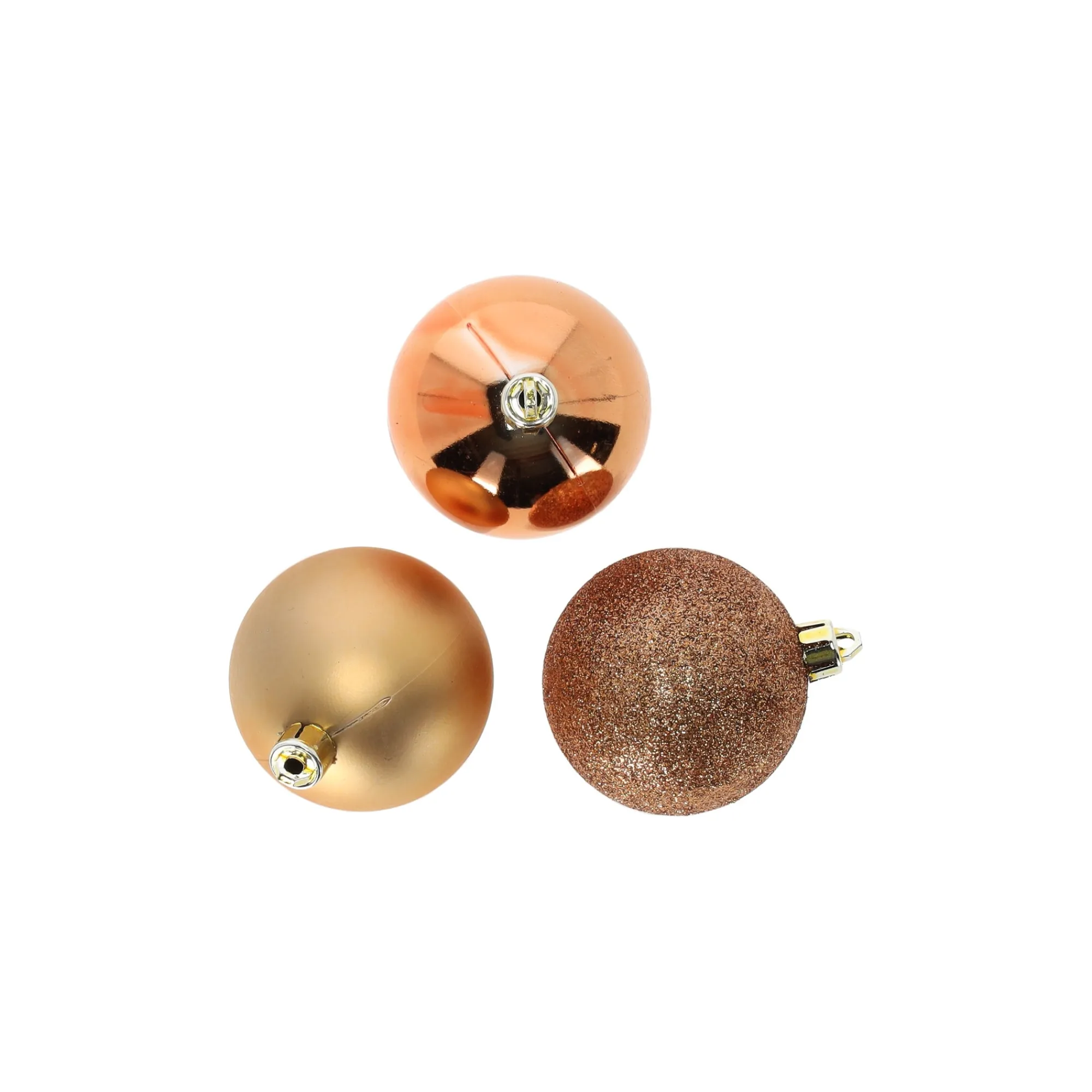 O'malley Kerstballen>Kerstbal 4cm mix koker 24st soft copper