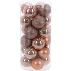 O'malley Kerstballen>Kerstbal 4cm mix 24st sparkling rose