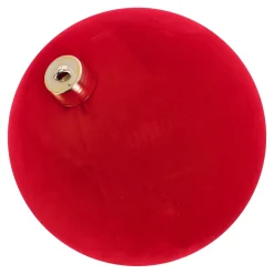 Kerstballen>Kerstbal 30cm velvet rood